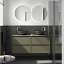 Mueble de baño Noja suspendido 4 cajones sobre encimera doble seno green satin de Salgar